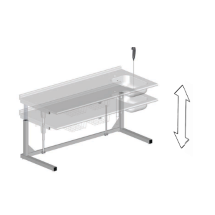 Freestanding changing table, electrically height adjustable - Various models