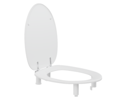 Toilet seat with lid 5 or 10 cm raised with splash guard
