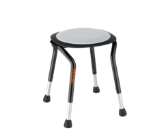Let's Frisbee noir - Tabouret de douche design avec siège rotatif