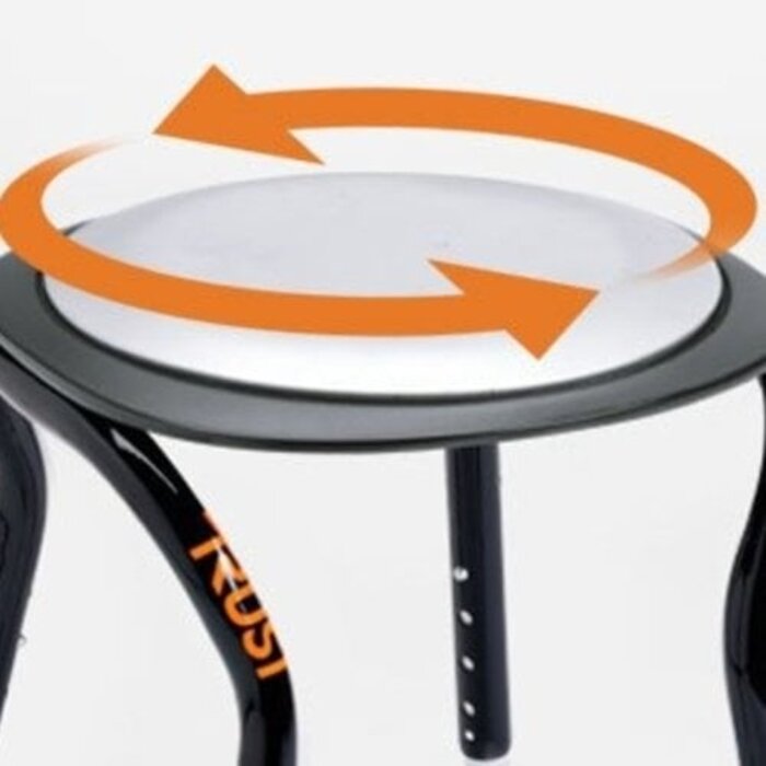 Let's Frisbee zwart - Design douchekruk met een draaiende zitting