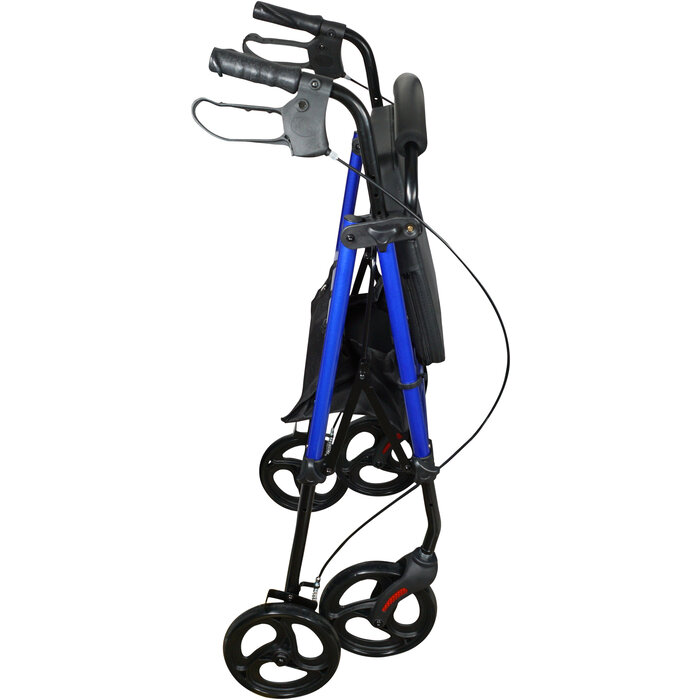 Lightweight four-wheeled rollator