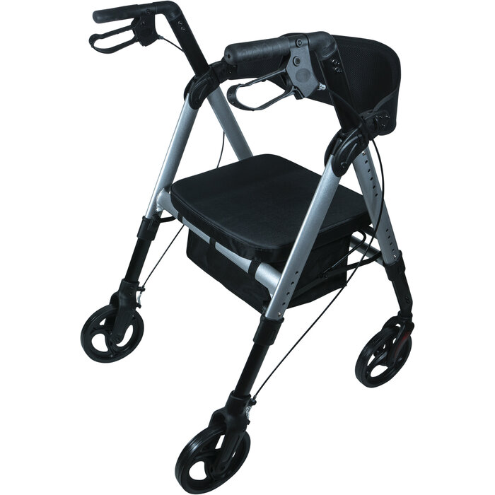 Luxury bariatric four-wheel walker