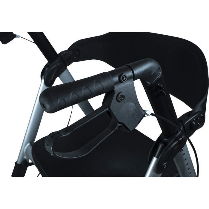 Luxury bariatric four-wheel walker