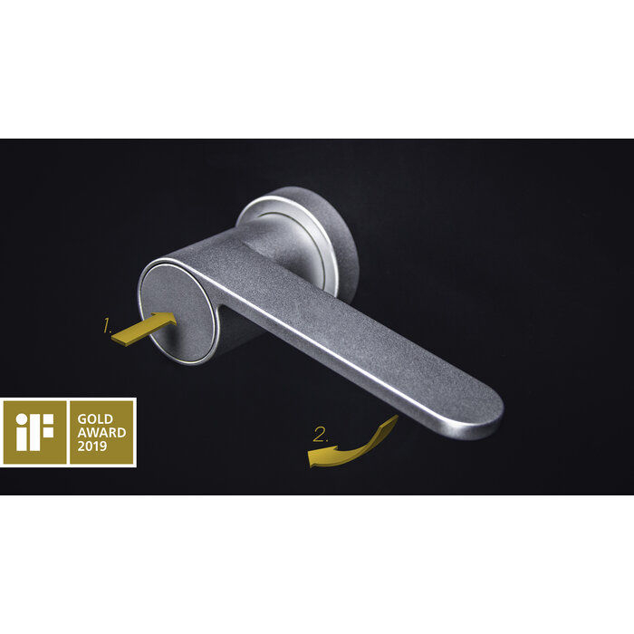 Combination door handle for people with wandering behavior