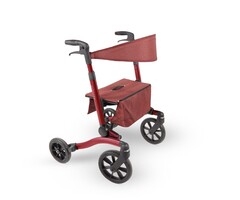 Rollator with double folding system
