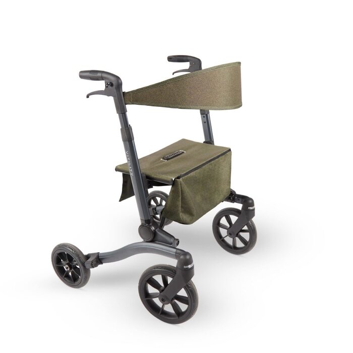 Rollator with double folding system