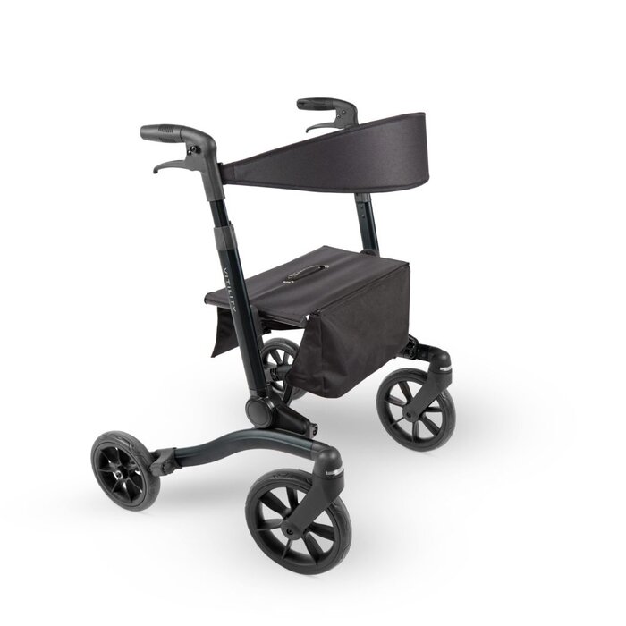 Rollator with double folding system