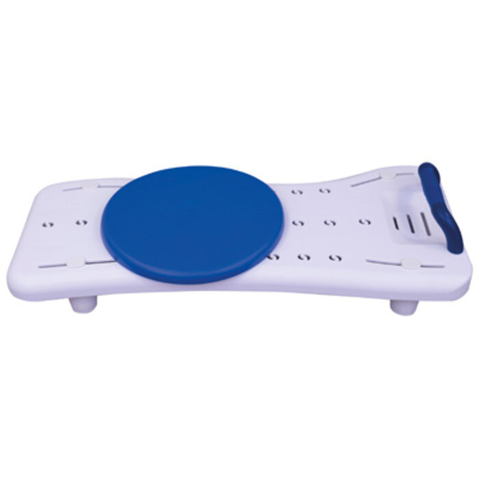 Planche de bain réglable en largeur avec poignée intégrée et plateau tournant