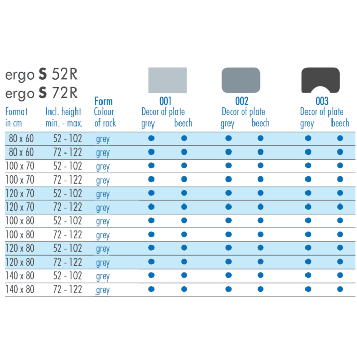desk ergo table - adjustable for adults and children