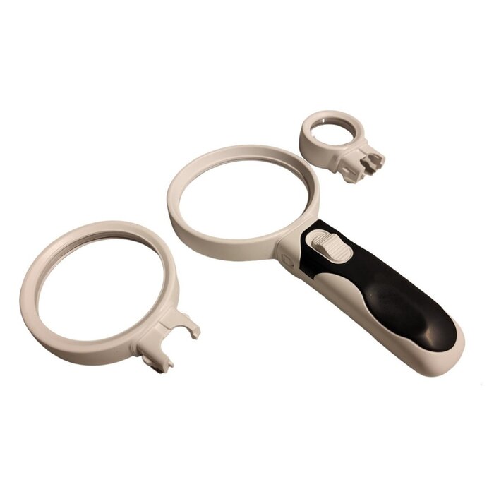 Loupe portative LED avec 3 lentilles