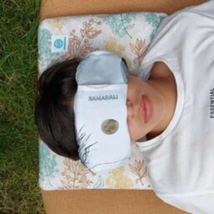 Oreiller pour les yeux lavande en coton biologique