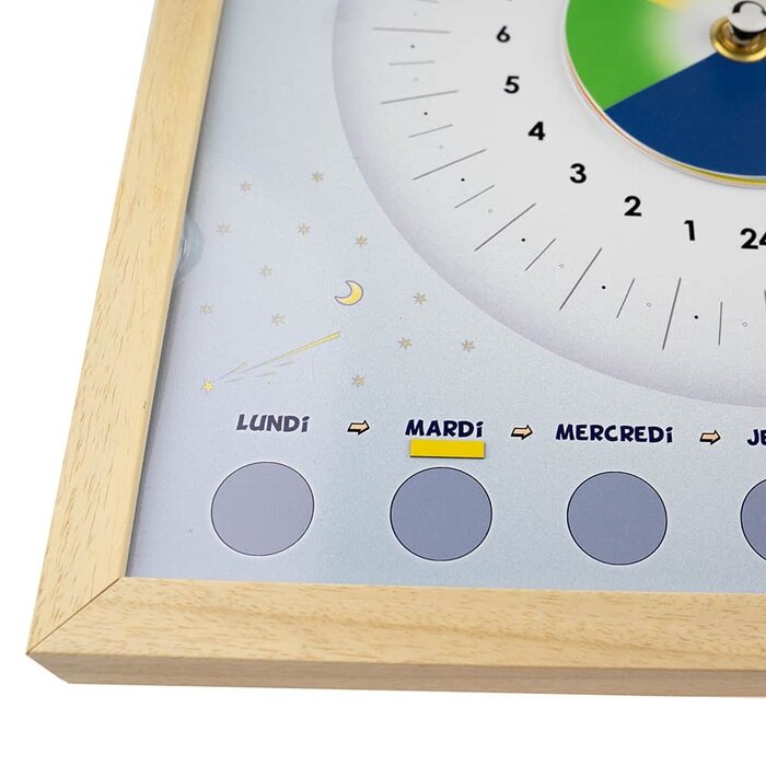 Horloge 24 heures avec horaire quotidien variable