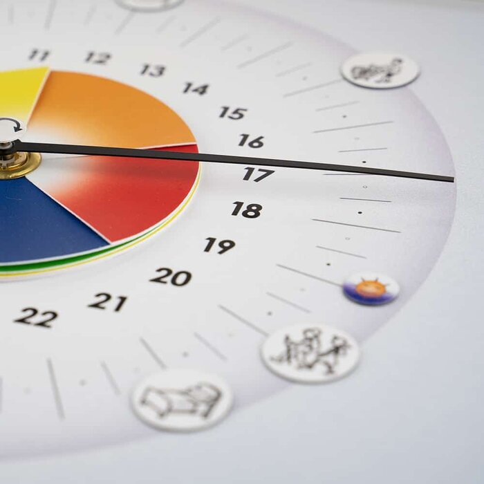 Horloge 24 heures avec horaire quotidien variable