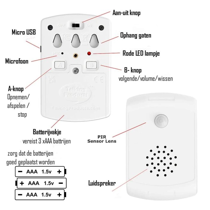 Motion detector for personal messages. With PIR sensor