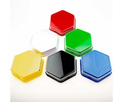 Ensemble de 6 boutons de conversation hexagonaux
