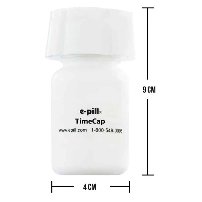 Pillbox with 24 alarms and 'last opened' notification
