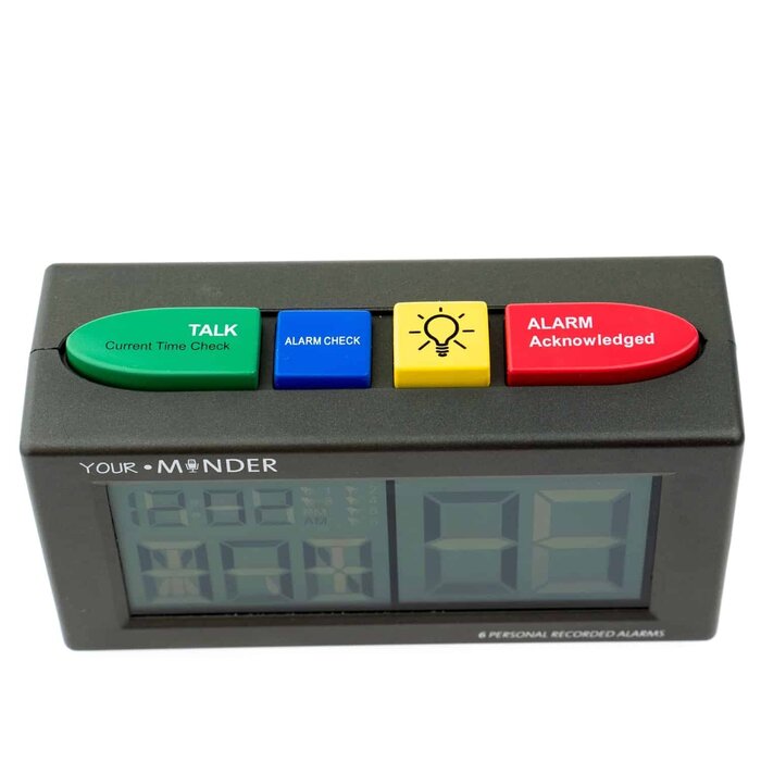 alarm clock with 6 alarms and personal recorded message