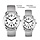 Montre analogique néerlandophone avec bracelet extensible en acier et 1 alarme - malvoyants (modèle femme/homme)