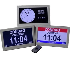 horloge calendrier numérique avec 8 alarmes