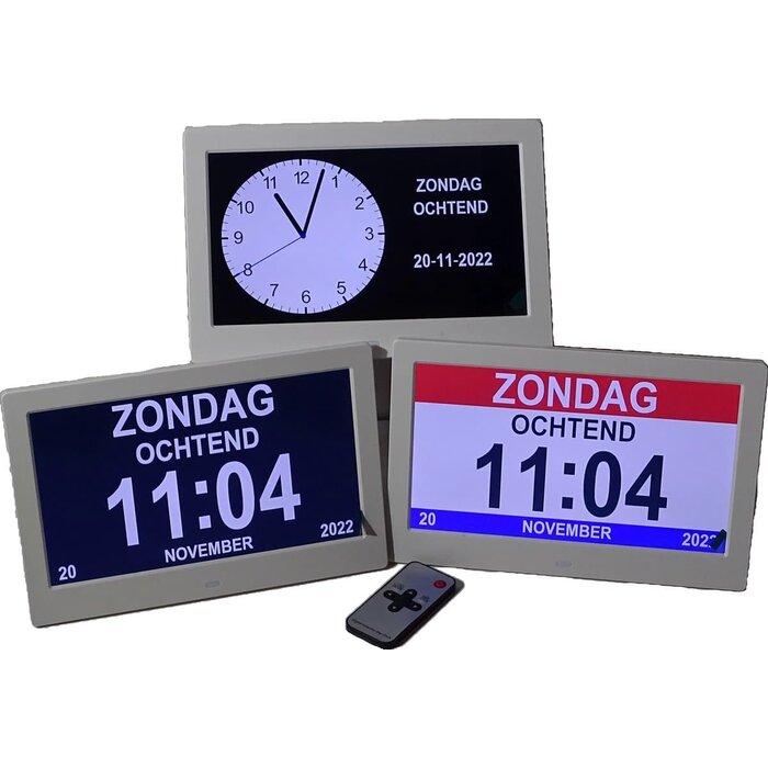 digital calendar clock with 8 alarms
