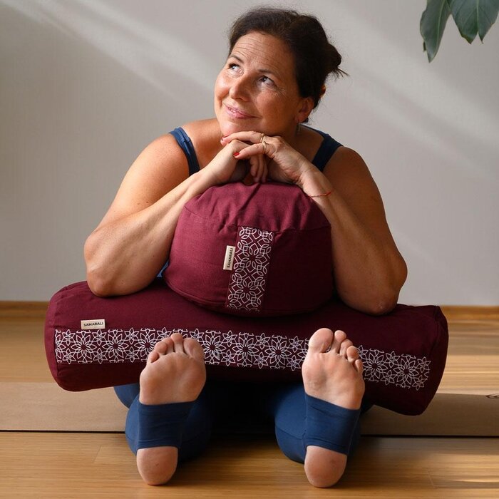 Coussin de méditation rond Lotus