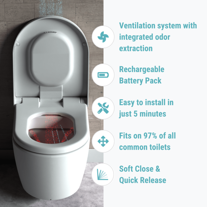 Siège de toilette avec système d'extraction des odeurs