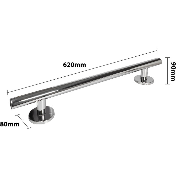 Stainless Steel Straight Support Handle Polished Finish
