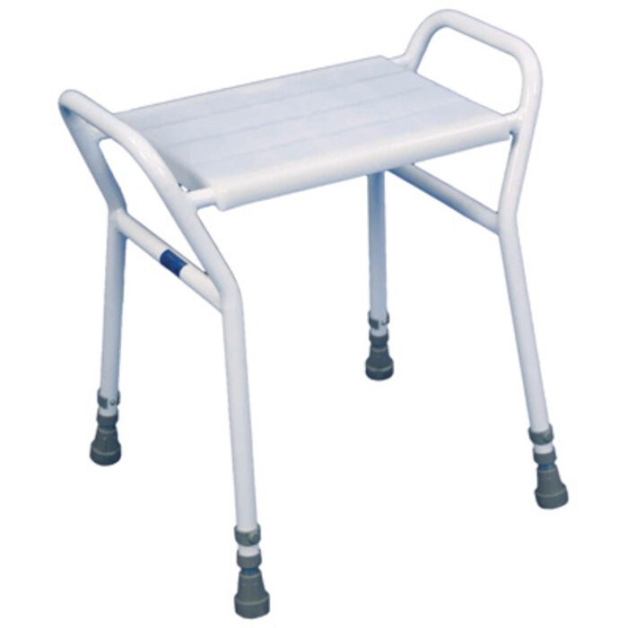 Height adjustable shower stool