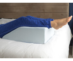 Coussin cale-jambes en mousse à mémoire de forme avec couche de gel rafraîchissant