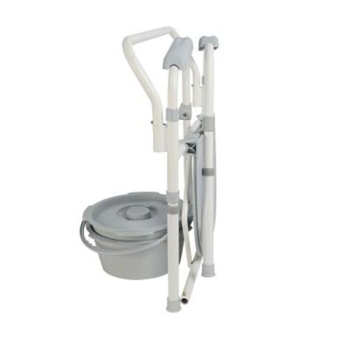 Foldable toilet frame