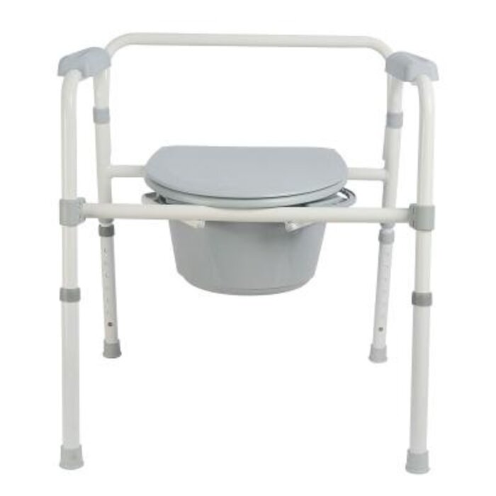 Foldable toilet frame