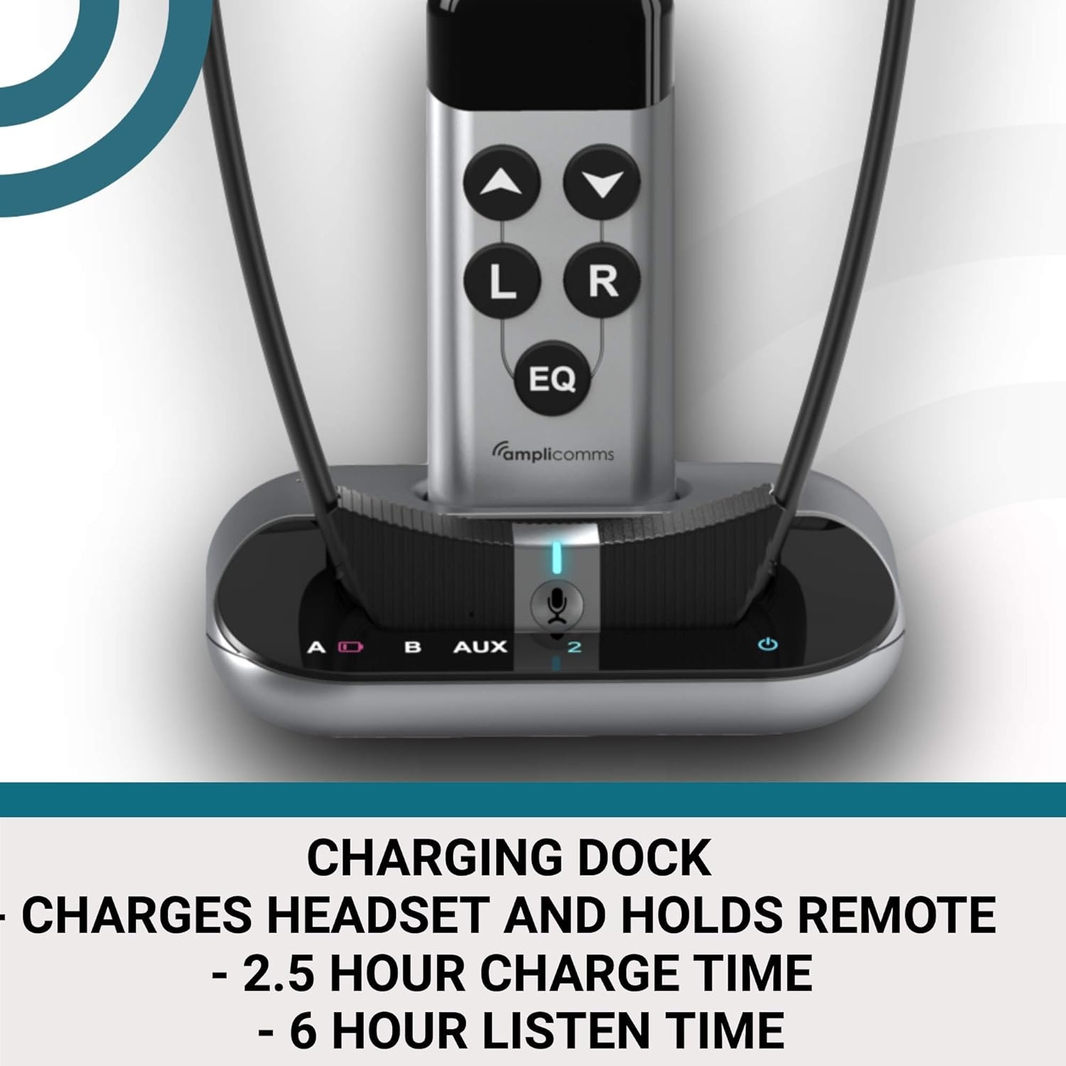 Draadloze hoofdtelefoon met versterker voor TV/HIFI