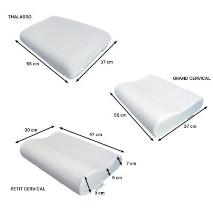 Small ergonomic pillow made of natural memory foam