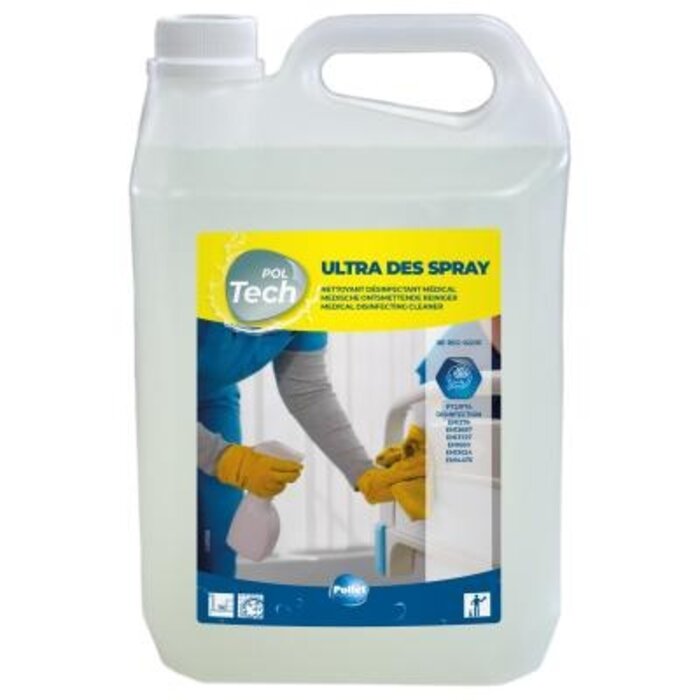 Nettoyant désinfectant sans alcool Poltech Ultra Des