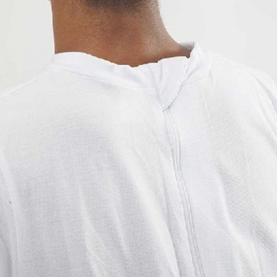 Verpleegpyjama met tussenbeen rits, korte mouwen en benen - Roze