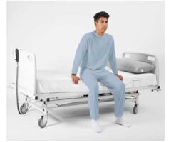 Nursing pajamas with crotch zip, long sleeves and legs - Blue