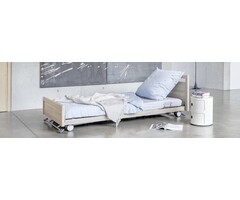 Floorline 15-80 bed, hoge panelen 51F, houten lattenbodem, 2 lange telescopische zijhekken