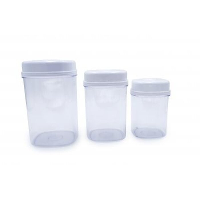 Storage boxes, one-hand opening Set of 3