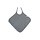 Square waterproof bib, 72 x 90 cm, grey