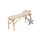 Folding examination table, cream