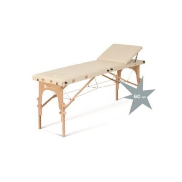 Folding examination table, cream