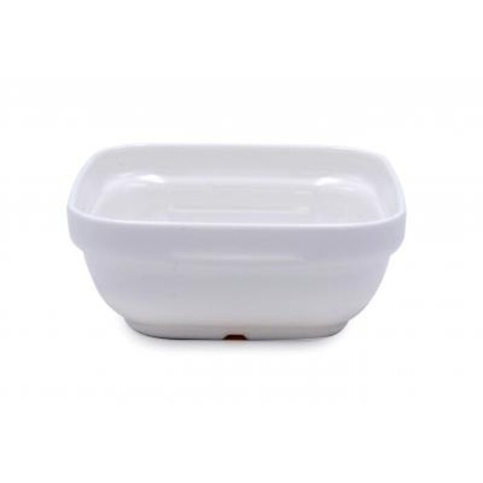 Bol carré en polycarbonate, blanc
