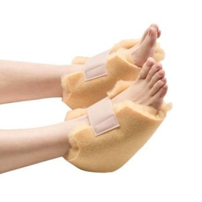 Paire de protège-talons en fourrure synthétique