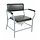 Chaise de toilette pour personnes lourdes Candy 600, siège, vinyle noir