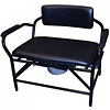 Chaise de toilette pour personnes lourdes Candy 800, vinyle noir