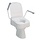 Toilet seat raiser with armrests and lid