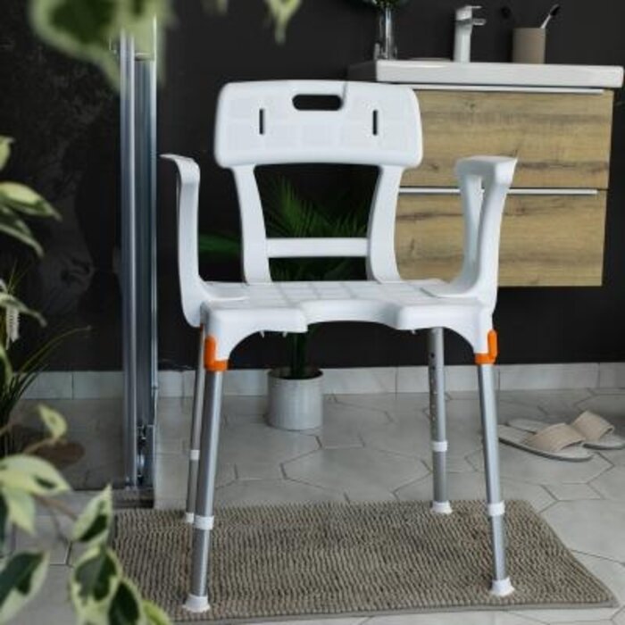 Gcare Home Ergochair adjustable shower chair with arm and backrests
