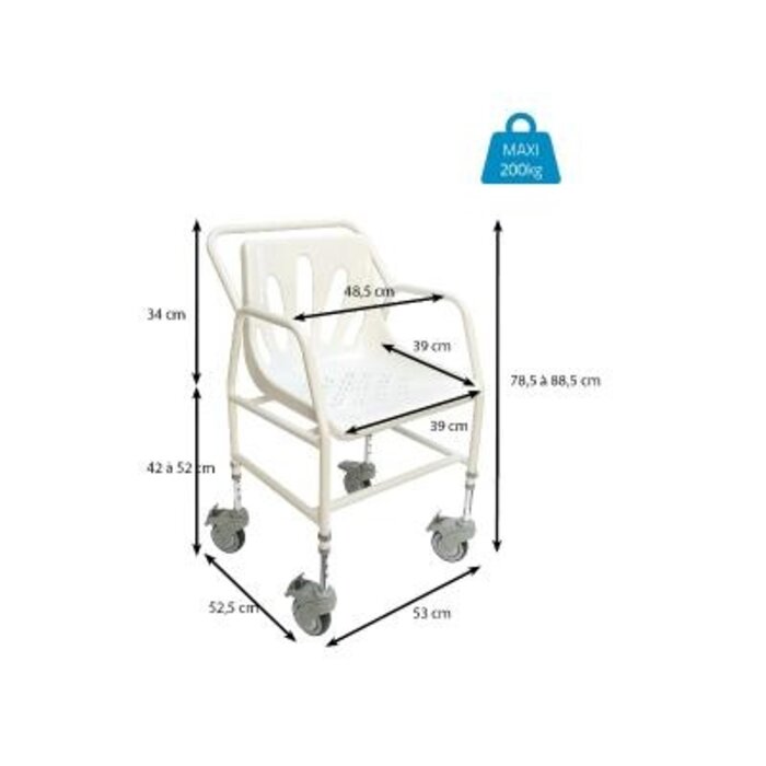 Shower chair + fold-out Nomad