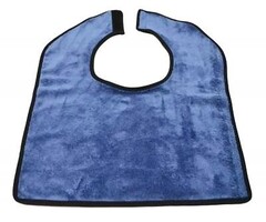 Short bib, 37 x 46 cm, made of micro-sponge bamboo, blue
