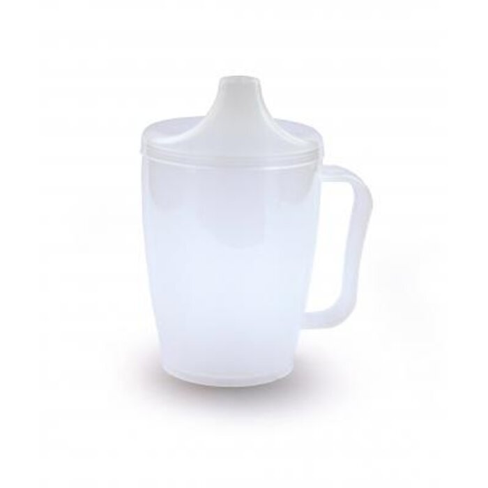 Tasse avec 2 couvercles à bec verseur, 250 cc, avec une anse